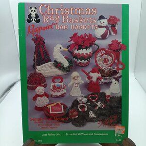 Vintage 1987 Christmas Rag Baskets Booklet By Design Originals
